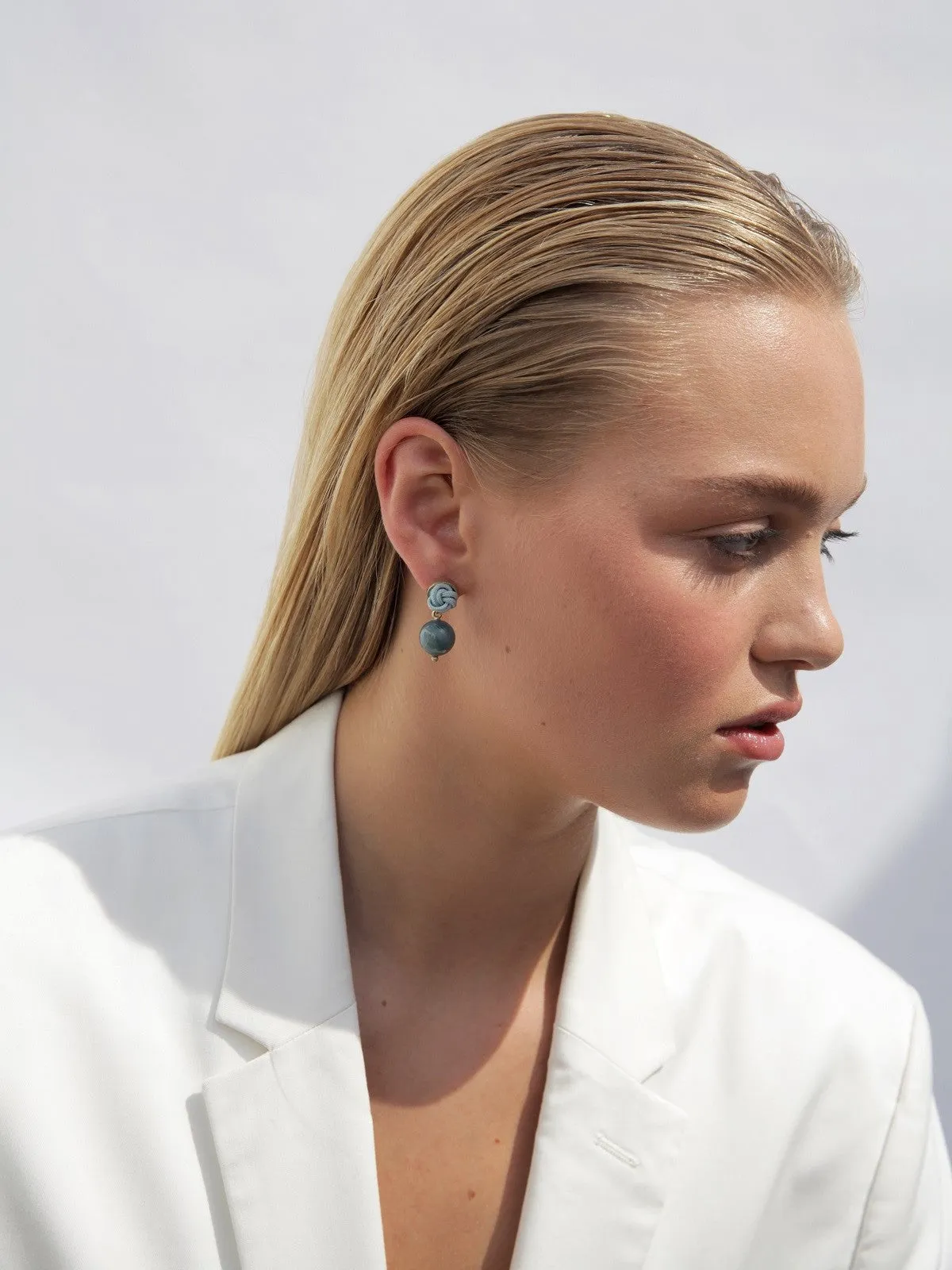 Blue Nieve Jade Earrings