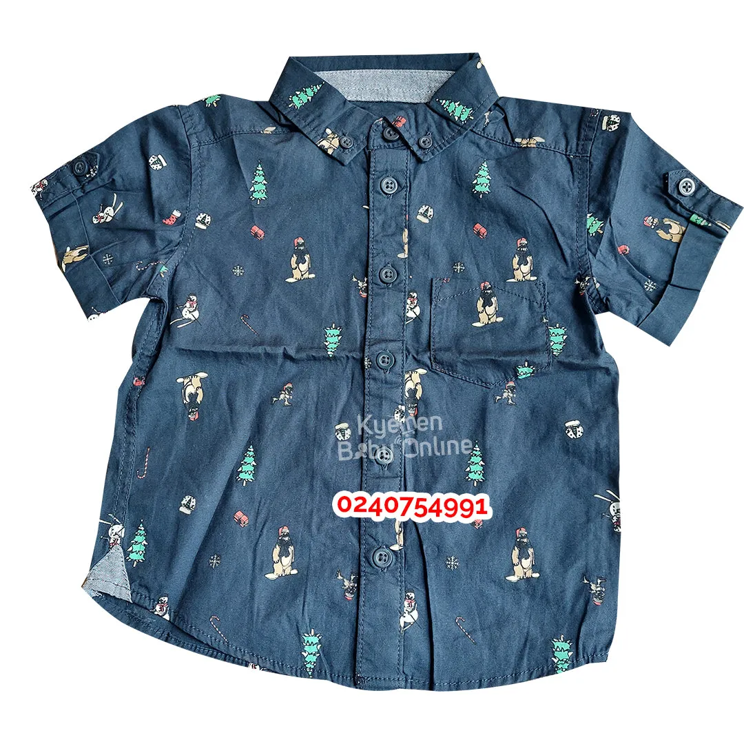 Boys Short Sleeve Bear and Tree (Kids)