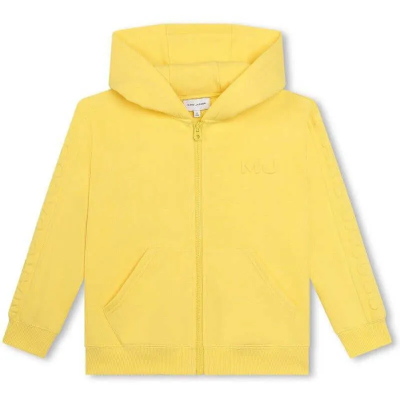Boys Yellow Zip Up Hoodie