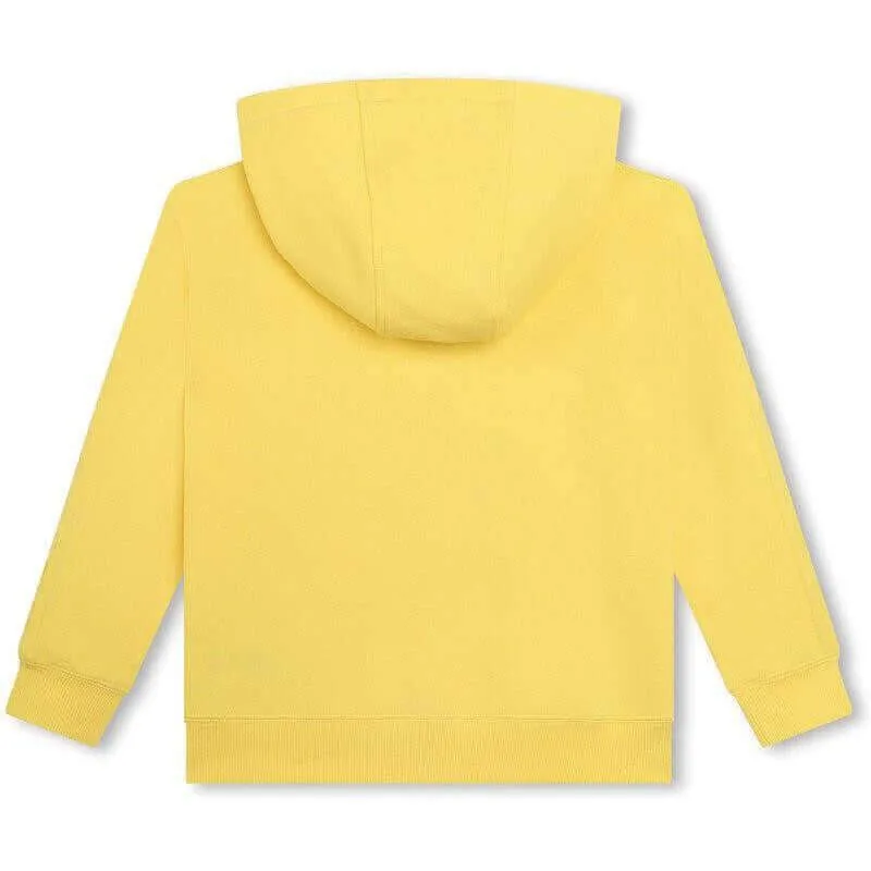 Boys Yellow Zip Up Hoodie