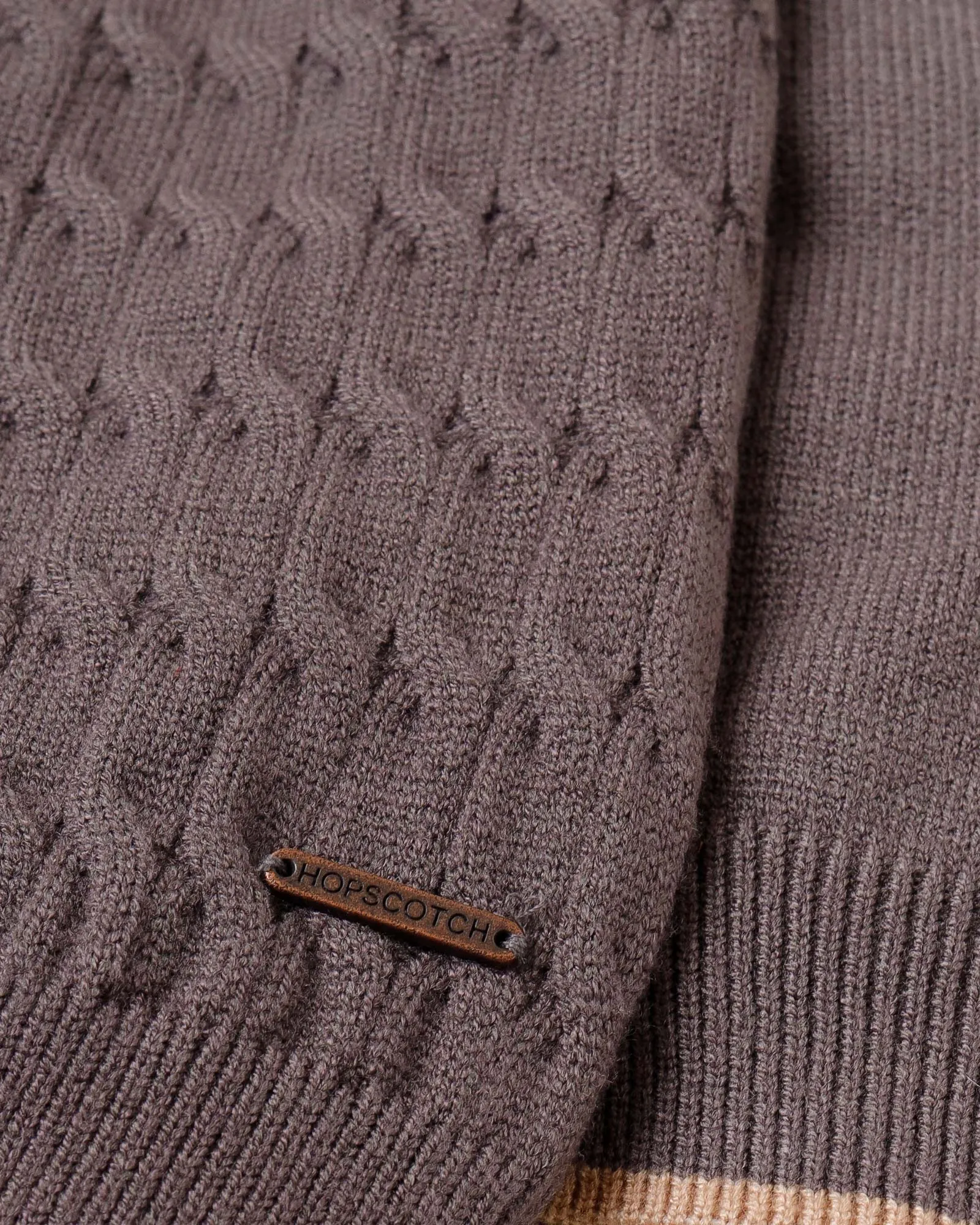 Cable Knit Polo Sweater