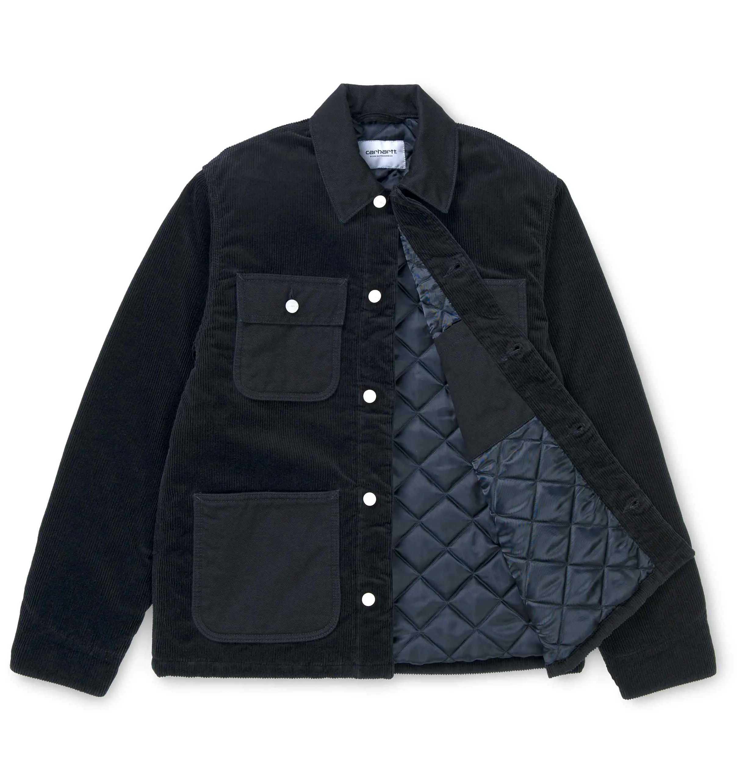 Carhartt WIP Corduroy Michigan Coat – Black – Rinsed