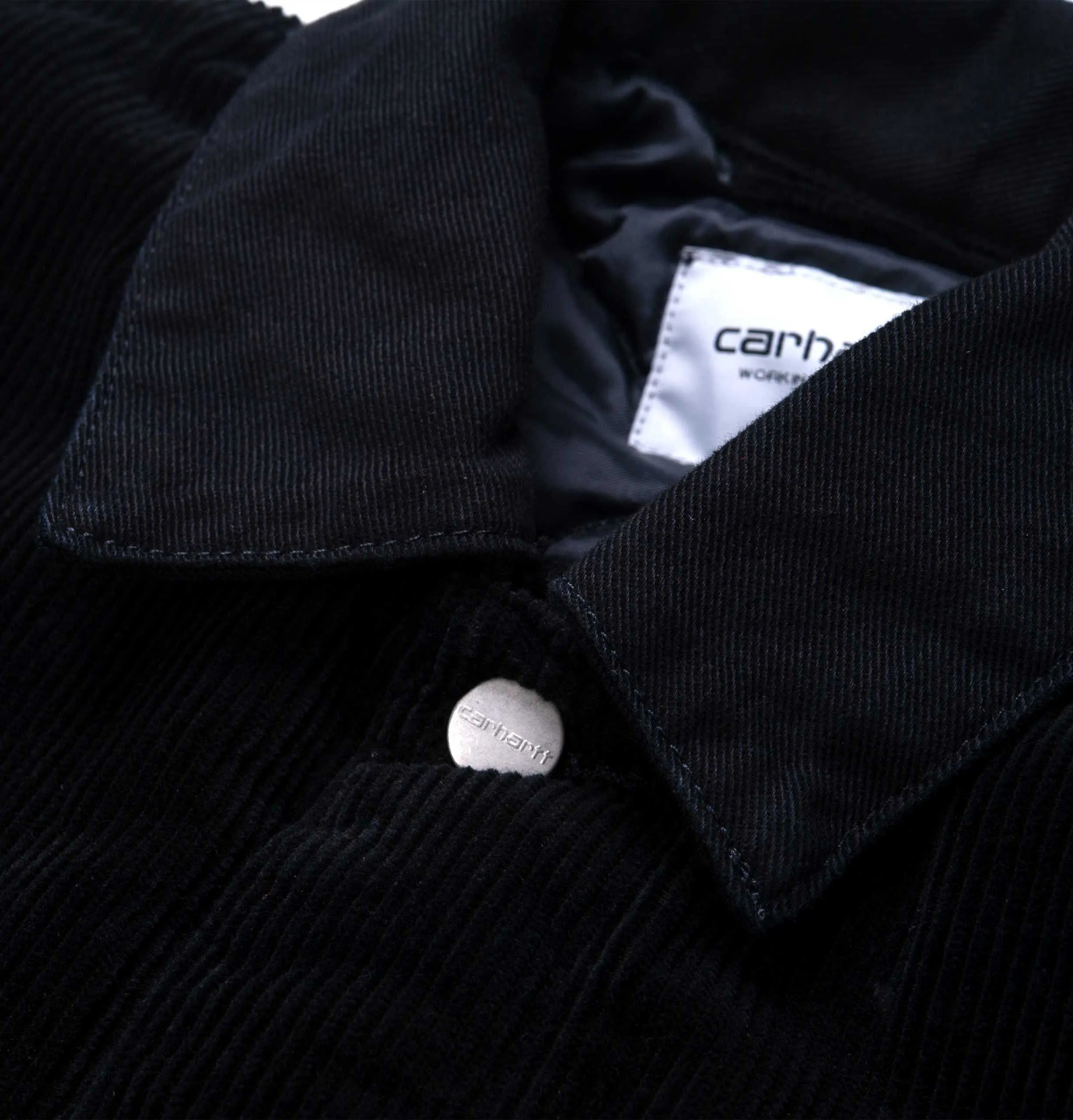 Carhartt WIP Corduroy Michigan Coat – Black – Rinsed