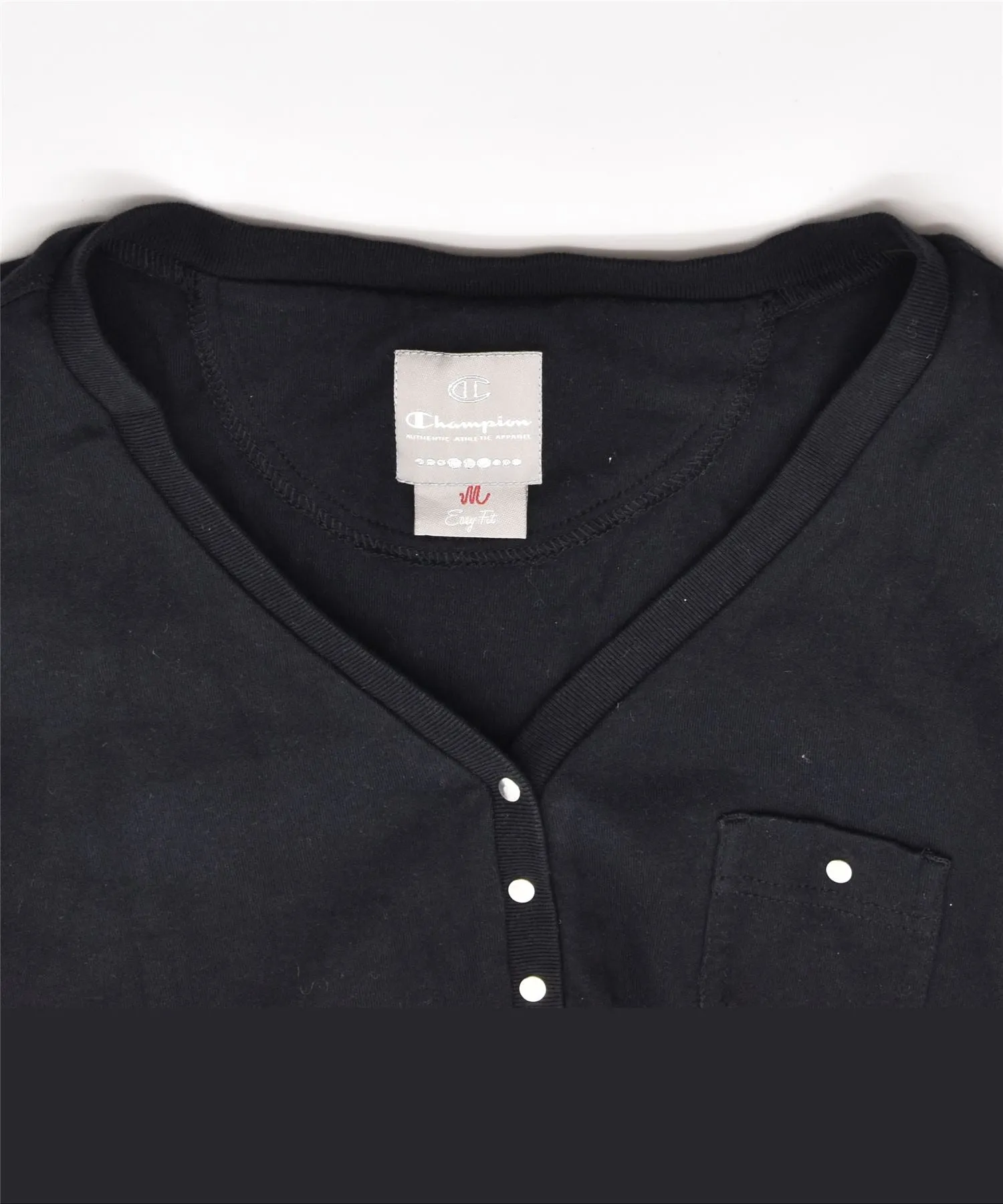 CHAMPION Womens Easy Fit T-Shirt Top UK 12 Medium Black