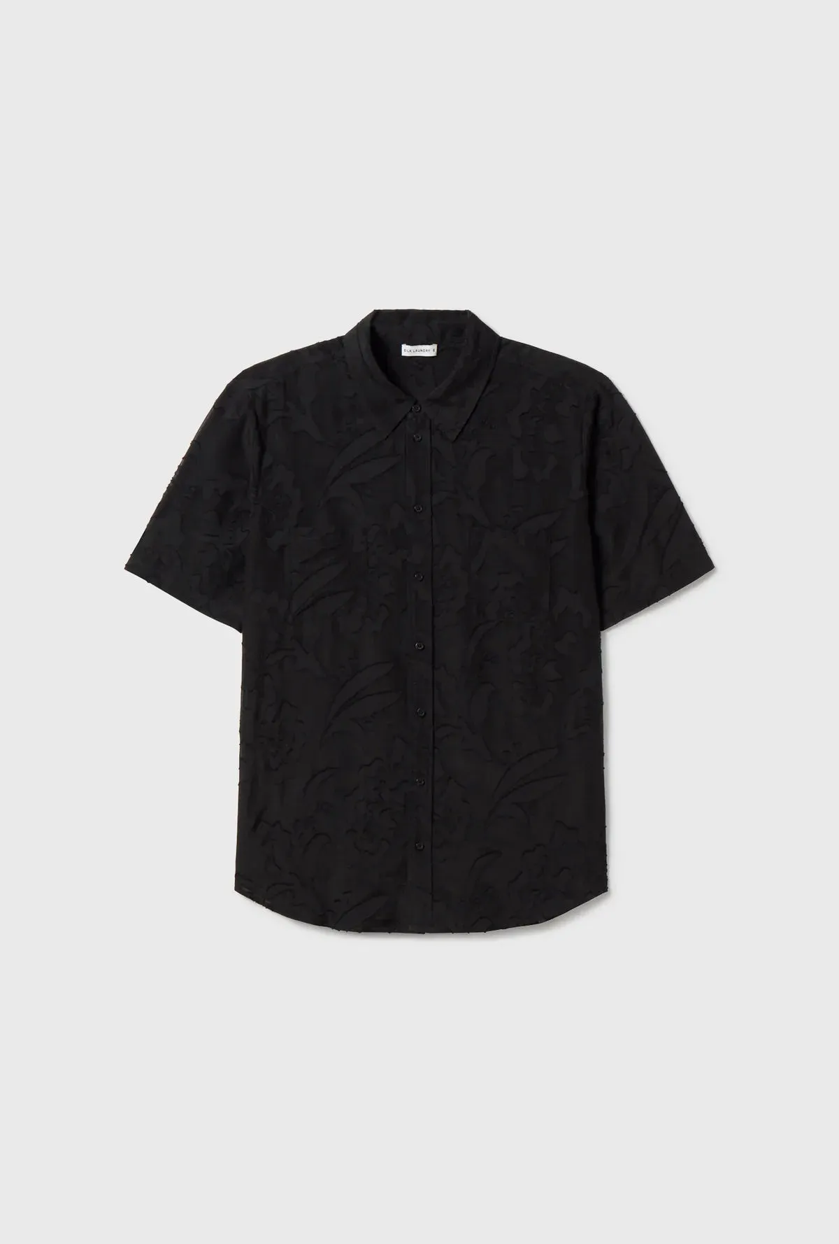 CLIP SHORT SLEEVE BOYFRIEND SHIRT TULIPA BLACK