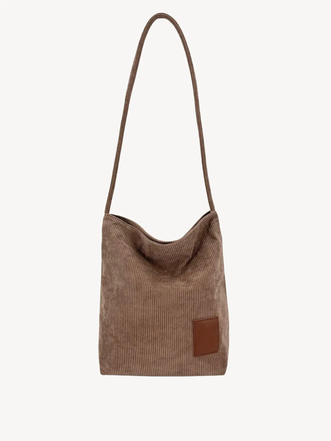Corduroy Long Handle Tote Bag