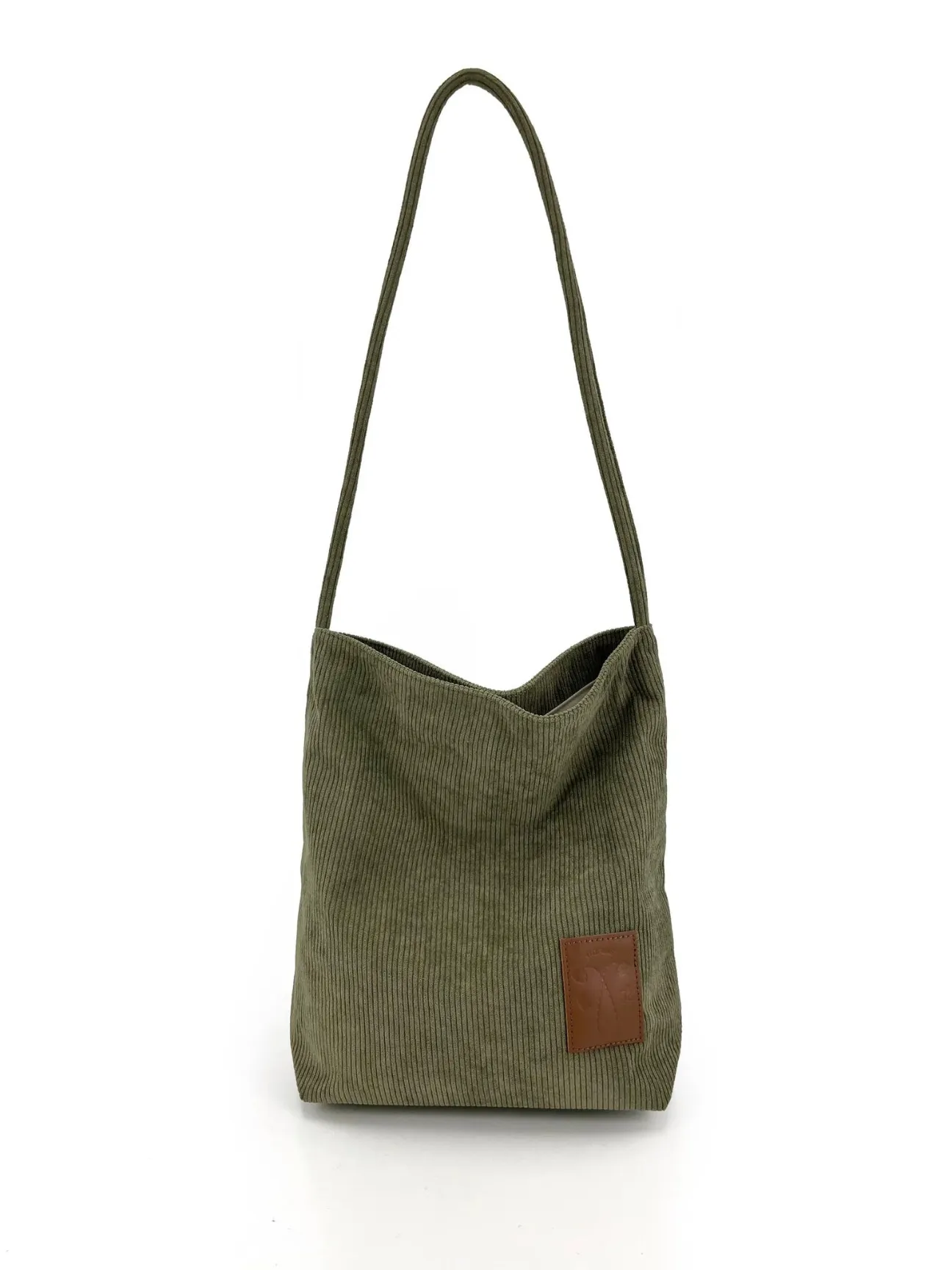 Corduroy Long Handle Tote Bag