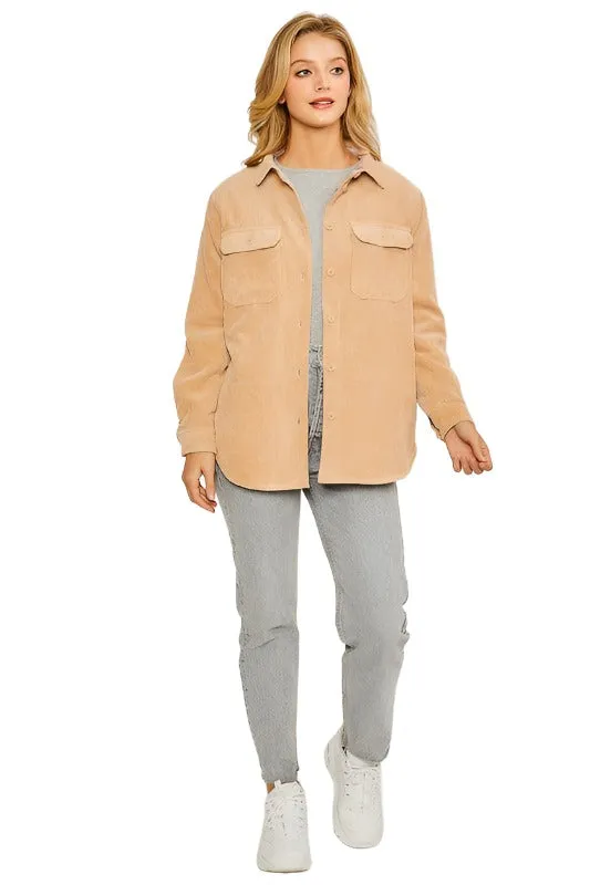 Corduroy Reversible Button Down Jacket