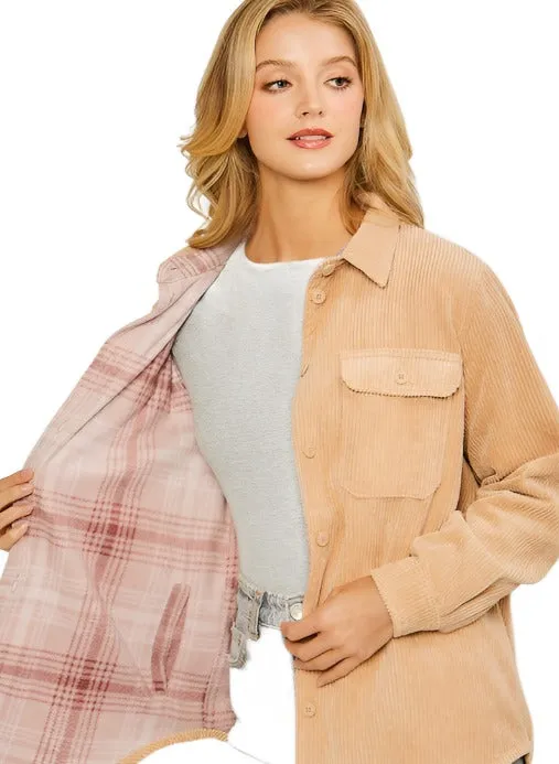 Corduroy Reversible Button Down Jacket