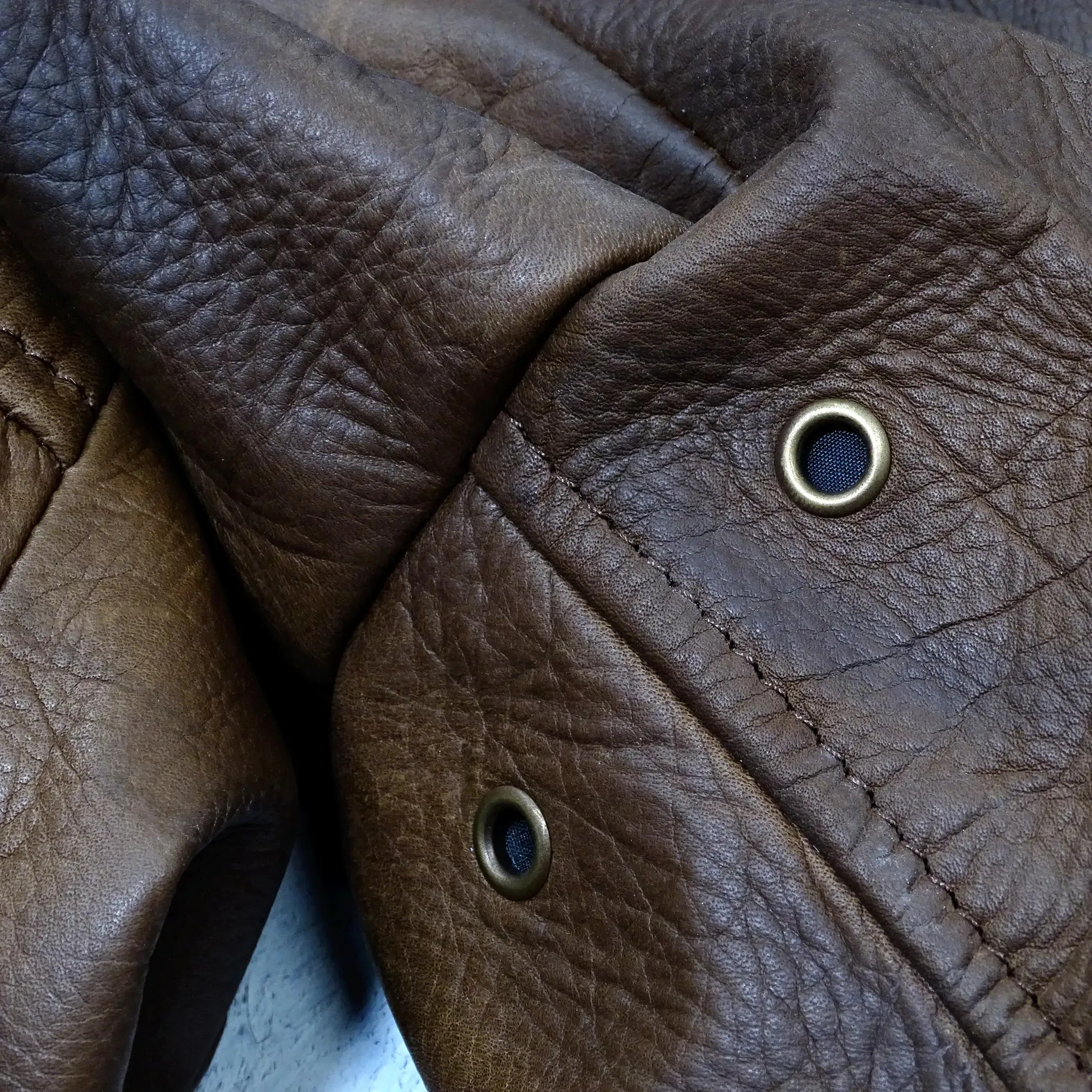 Cowhide Leather Jacket for Men - Classic Cowboy Motorcycle Coat