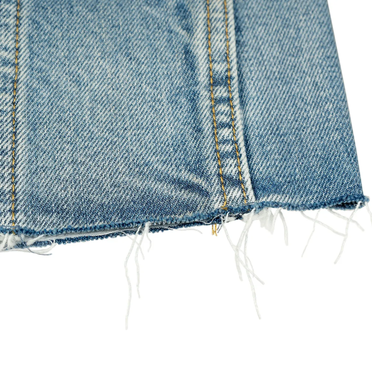 CROPPED COLLARLESS DENIM JACKET