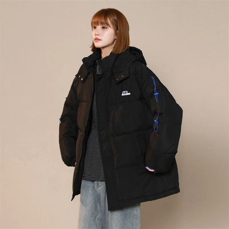 Cropped Loose Fit Hooded Puffer Jacket