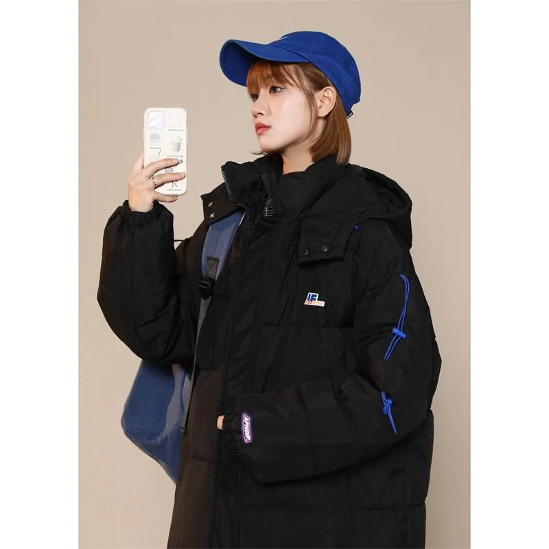 Cropped Loose Fit Hooded Puffer Jacket