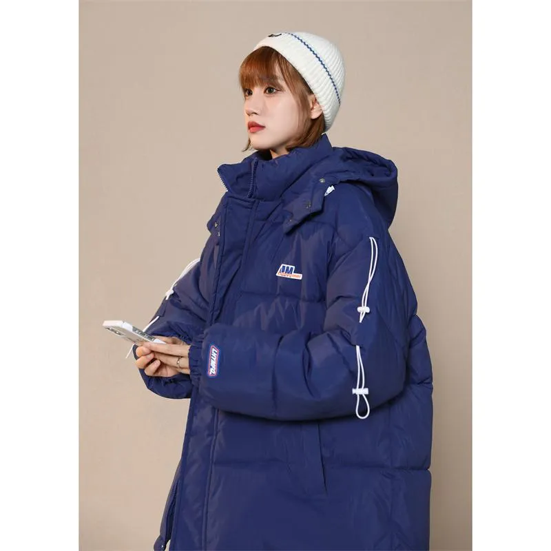 Cropped Loose Fit Hooded Puffer Jacket