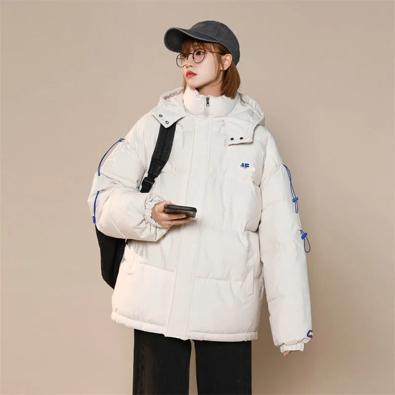 Cropped Loose Fit Hooded Puffer Jacket