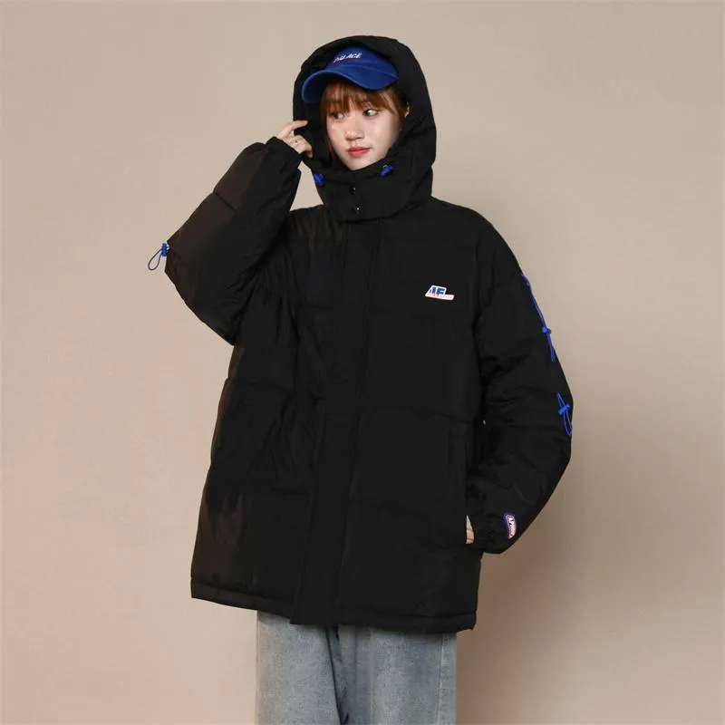 Cropped Loose Fit Hooded Puffer Jacket