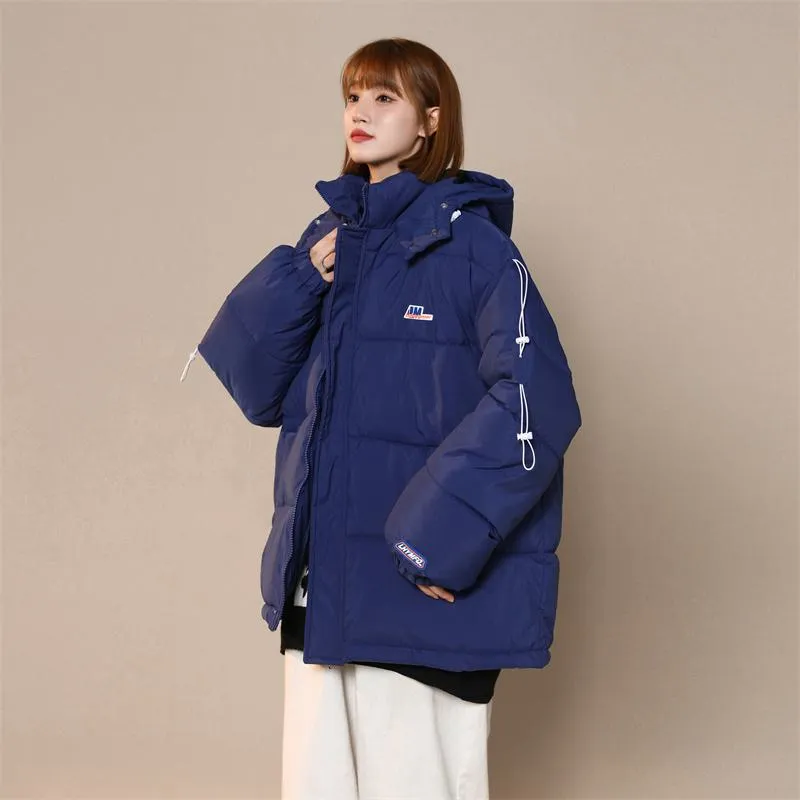 Cropped Loose Fit Hooded Puffer Jacket