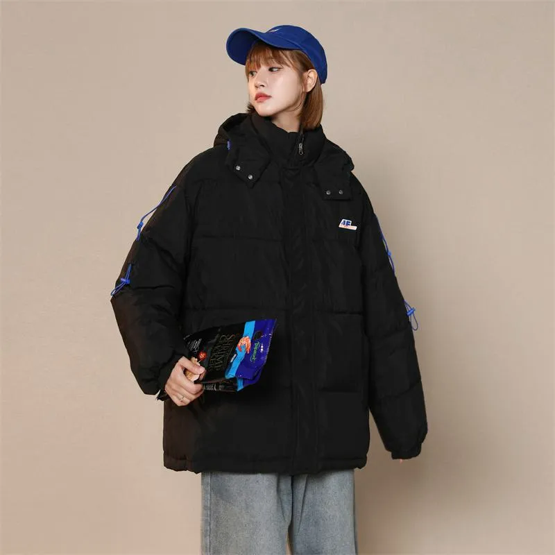 Cropped Loose Fit Hooded Puffer Jacket