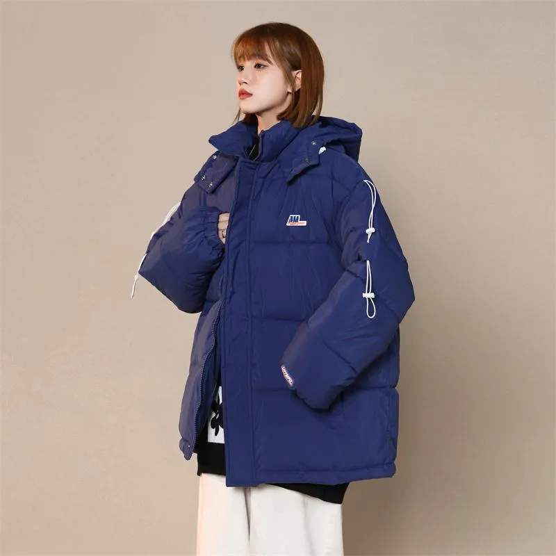 Cropped Loose Fit Hooded Puffer Jacket