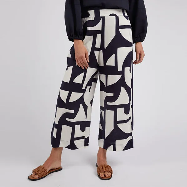 Dali Abstract Pant - Midnight Abstract Print