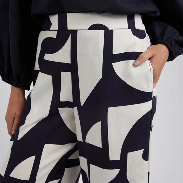 Dali Abstract Pant - Midnight Abstract Print