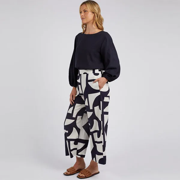 Dali Abstract Pant - Midnight Abstract Print