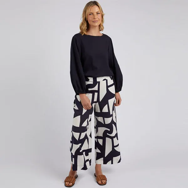 Dali Abstract Pant - Midnight Abstract Print