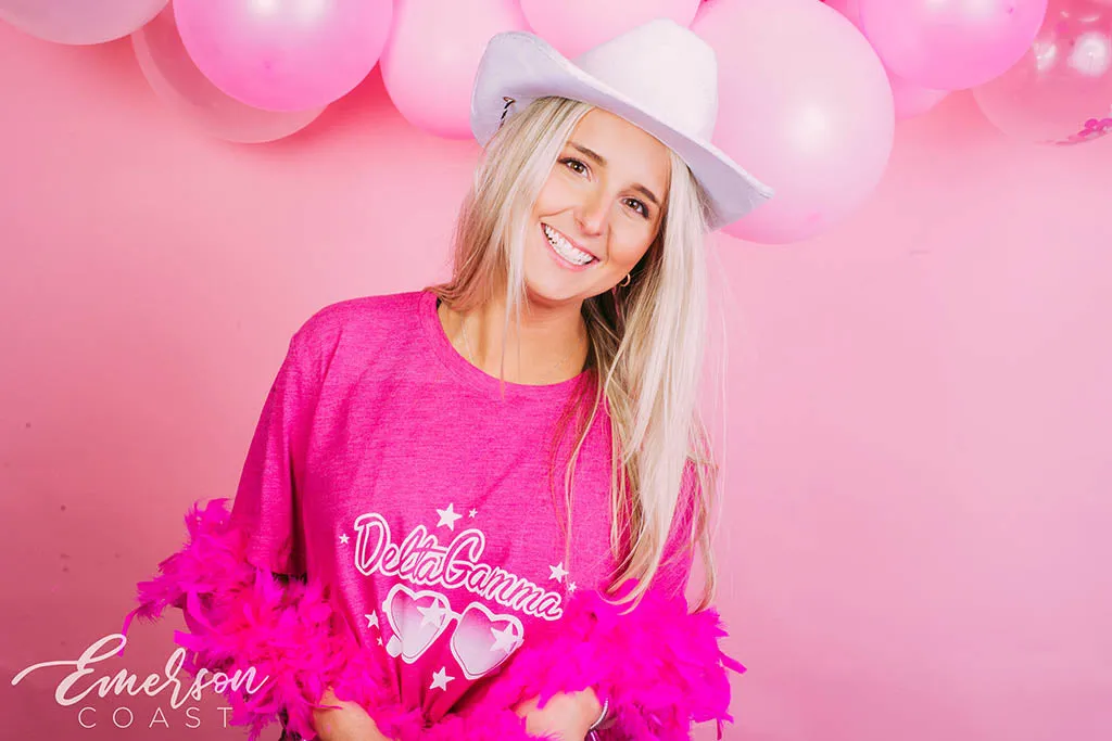 Delta Gamma Barbie Pink Bid Day Tee
