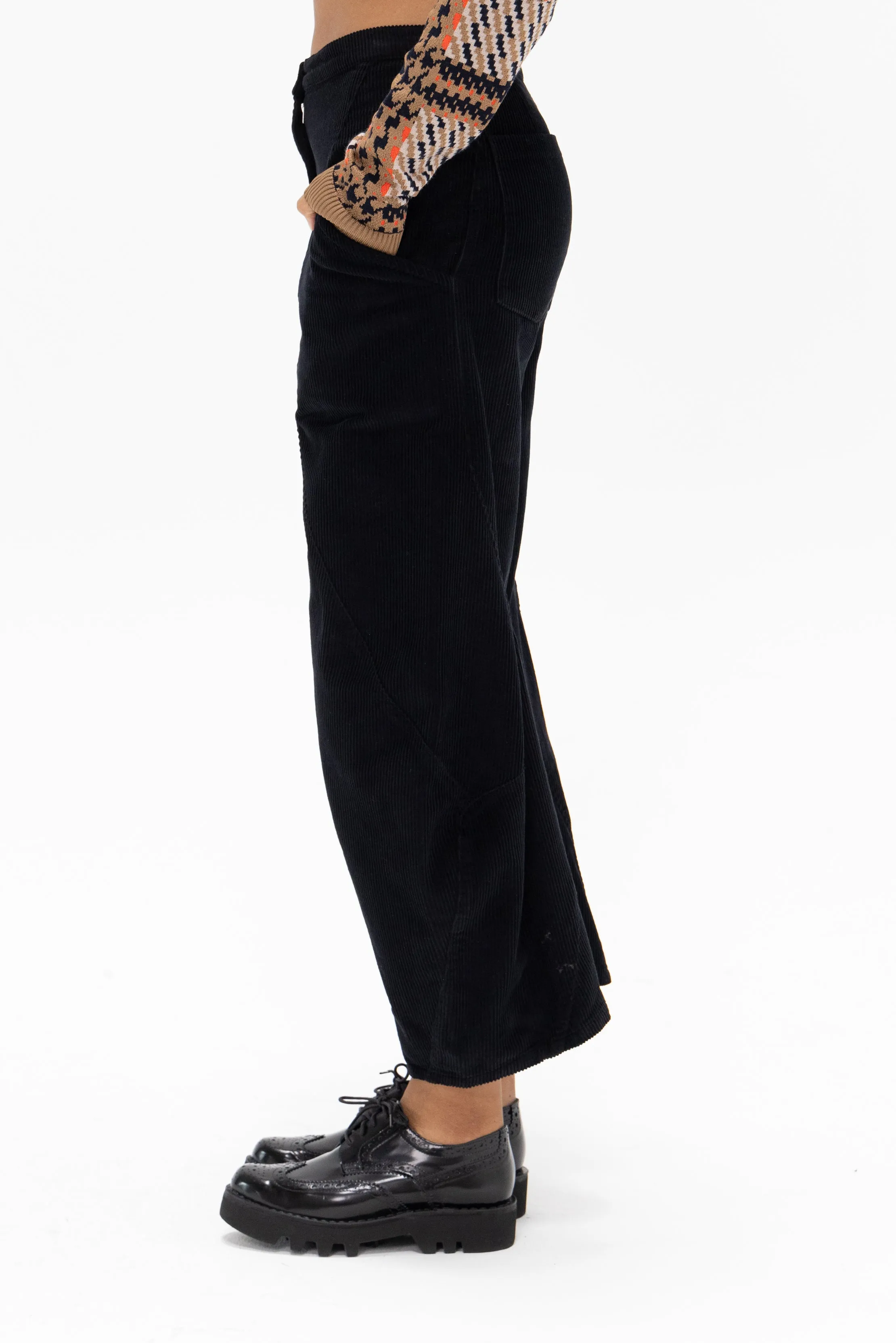 Digi Cord Pants, Black