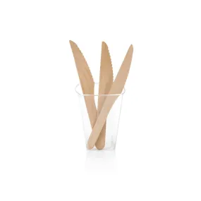 Disposable Wooden Cutlery Knife 160mm 25pack