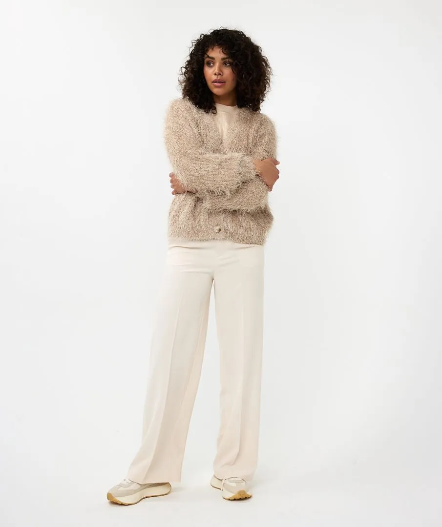 ESQUALO CARDIGAN SHORT HAIRY SAND