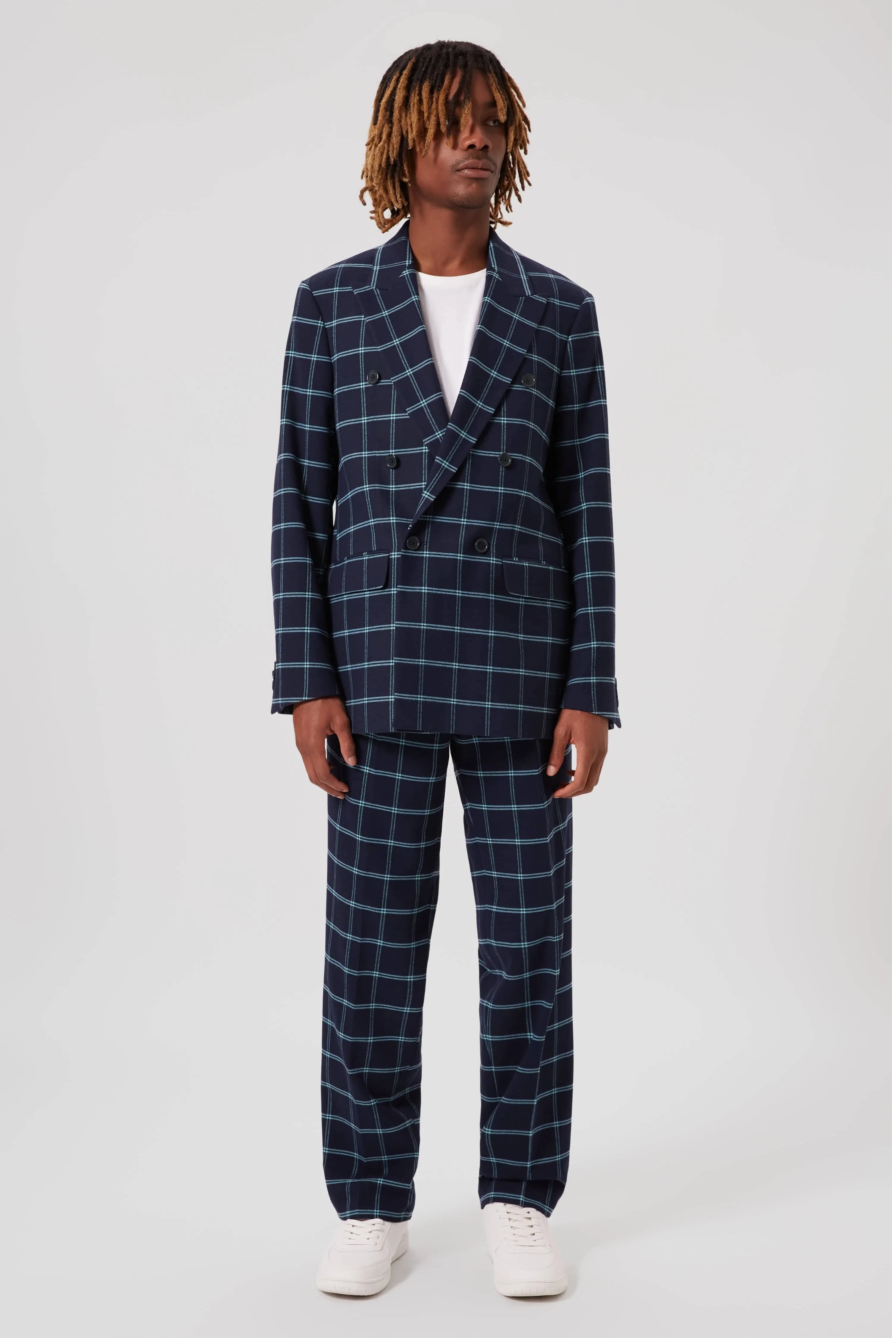 Fabien Oversized Blue Check Suit - ARCHIVE