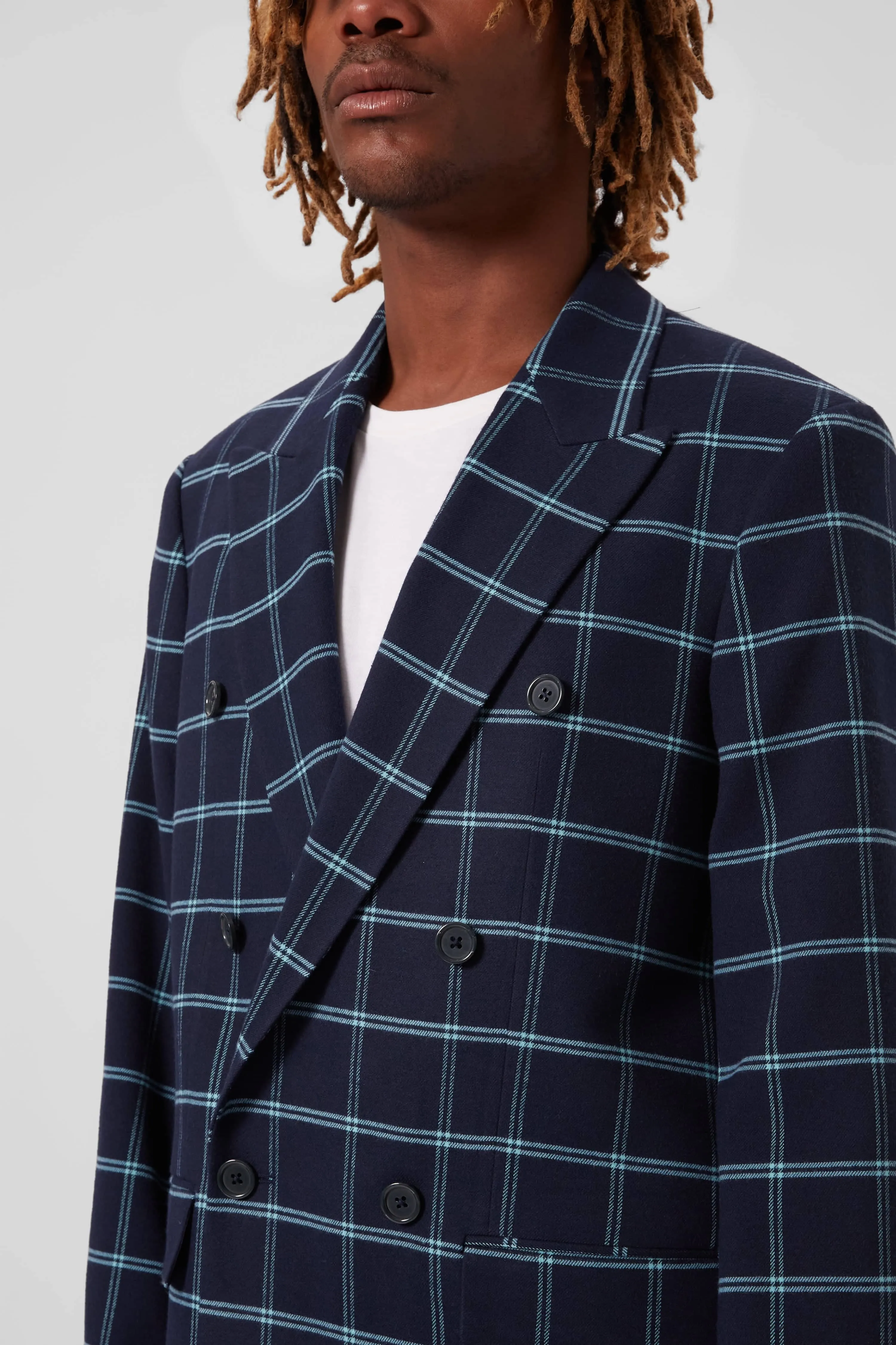 Fabien Oversized Blue Check Suit - ARCHIVE
