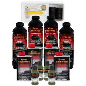 Federal Standard Color #34128 Woodland Green T72 Urethane Roll-On, Brush-On or Spray-On Truck Bed Liner, 1 Gallon Kit with Roller Applicator Kit