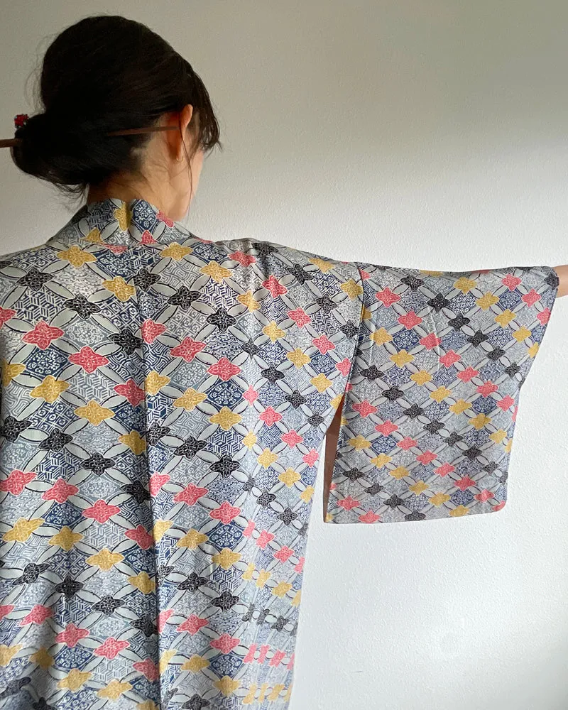 Flower Textile Haori Kimono Jacket