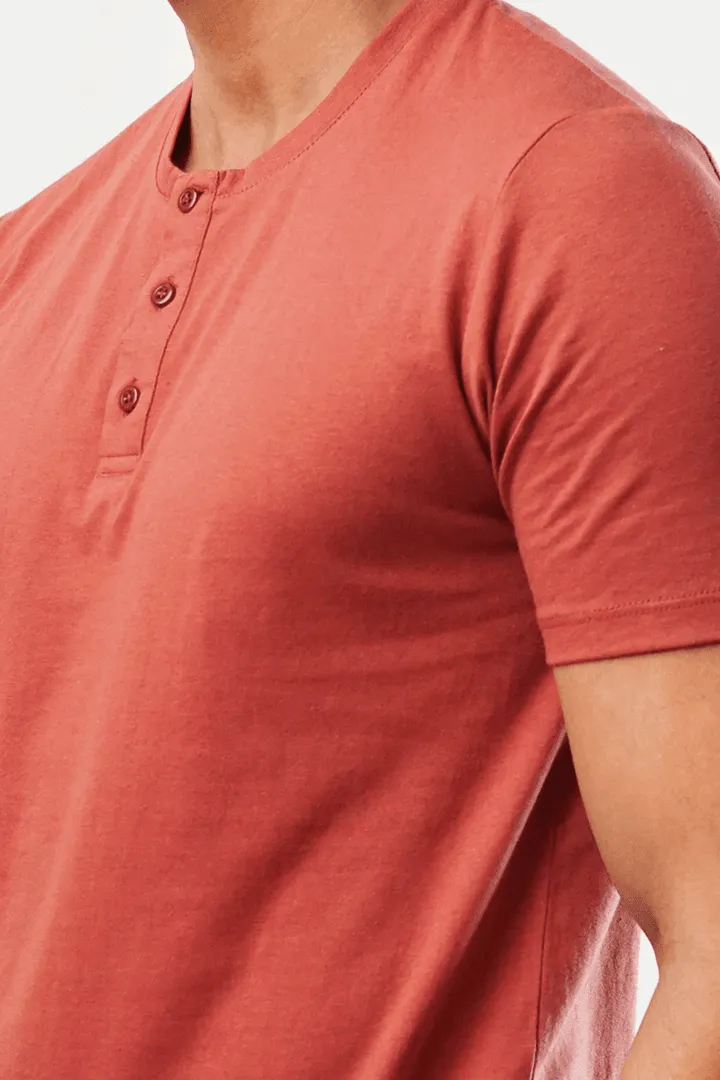 Friege Short Sleeve Henley T-Shirt