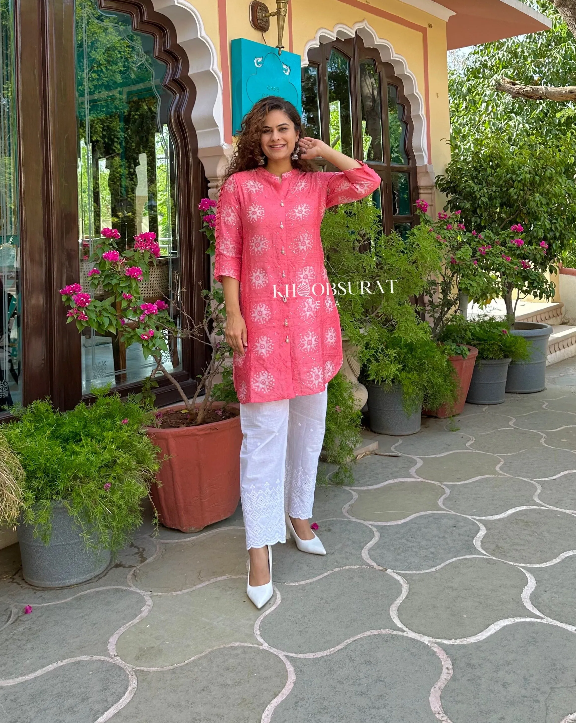 Fuschia Pink Festive Co-Ord Set - KHOOBSURAT EVA