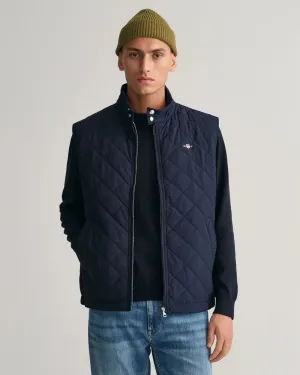 Gant - Quilted Windcheate Vest - Evening Blue