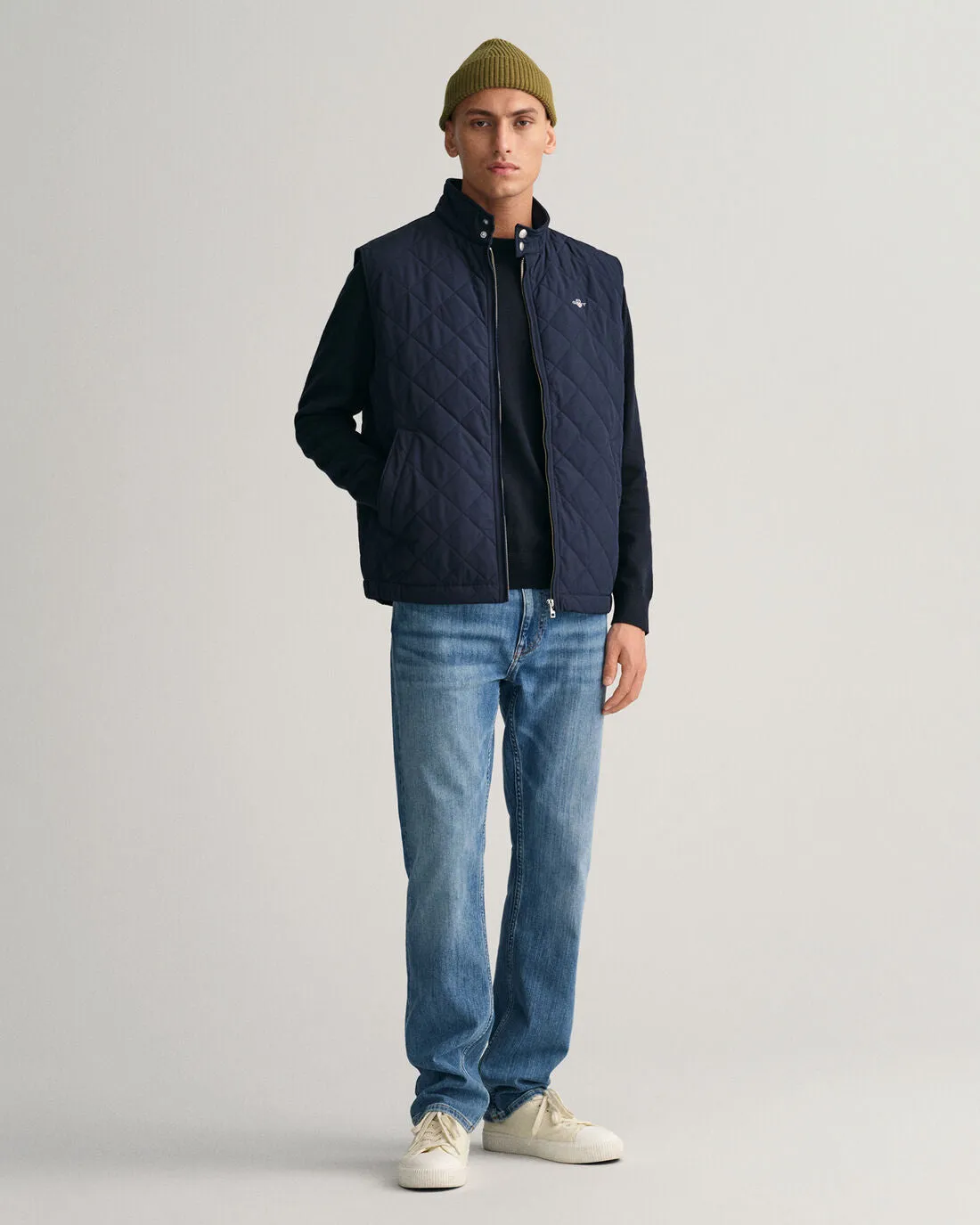 Gant - Quilted Windcheate Vest - Evening Blue