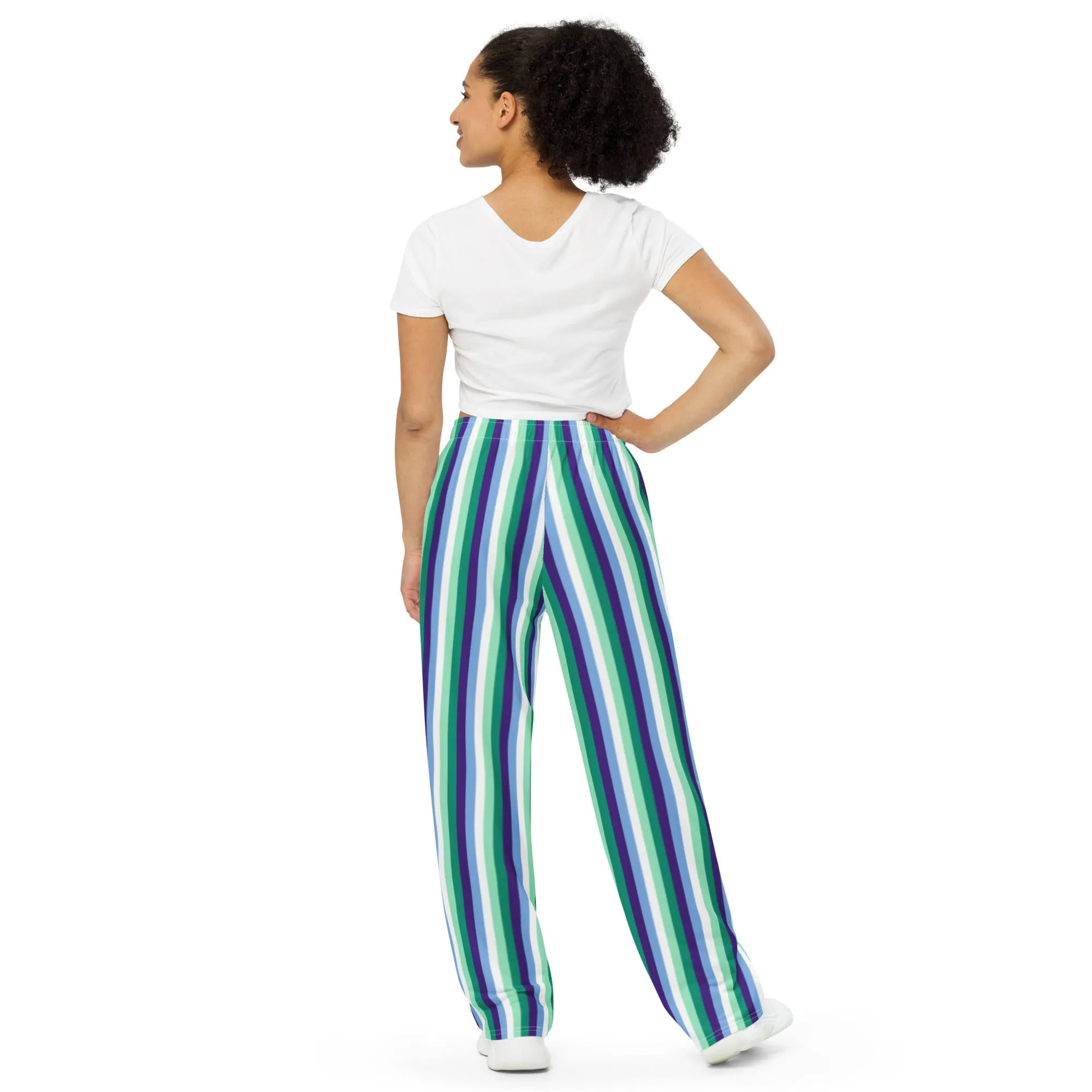 Gay / MLM Pride Flag Wide-Leg Pants