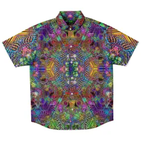 Geometric Madness Button Shirt | yantrart