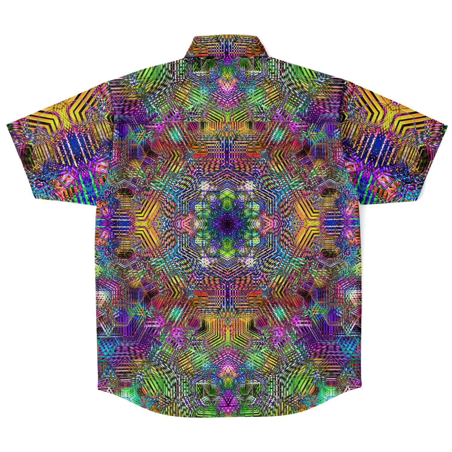 Geometric Madness Button Shirt | yantrart