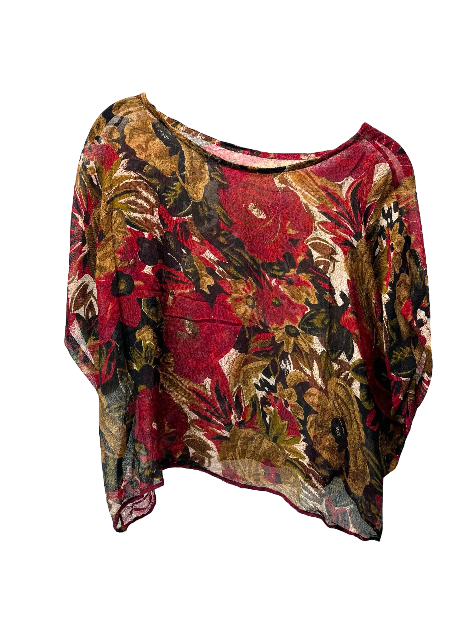 Greaze Sheer  Wabi Sabi Pure Silk Boxy Top