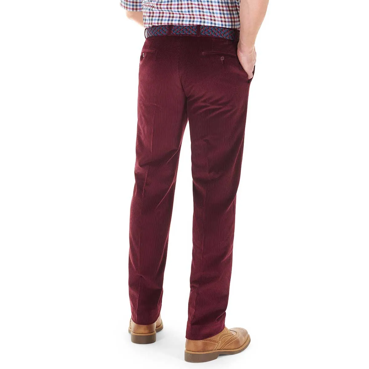 GURTEEN Verona Stretch Cord Trousers - Wine