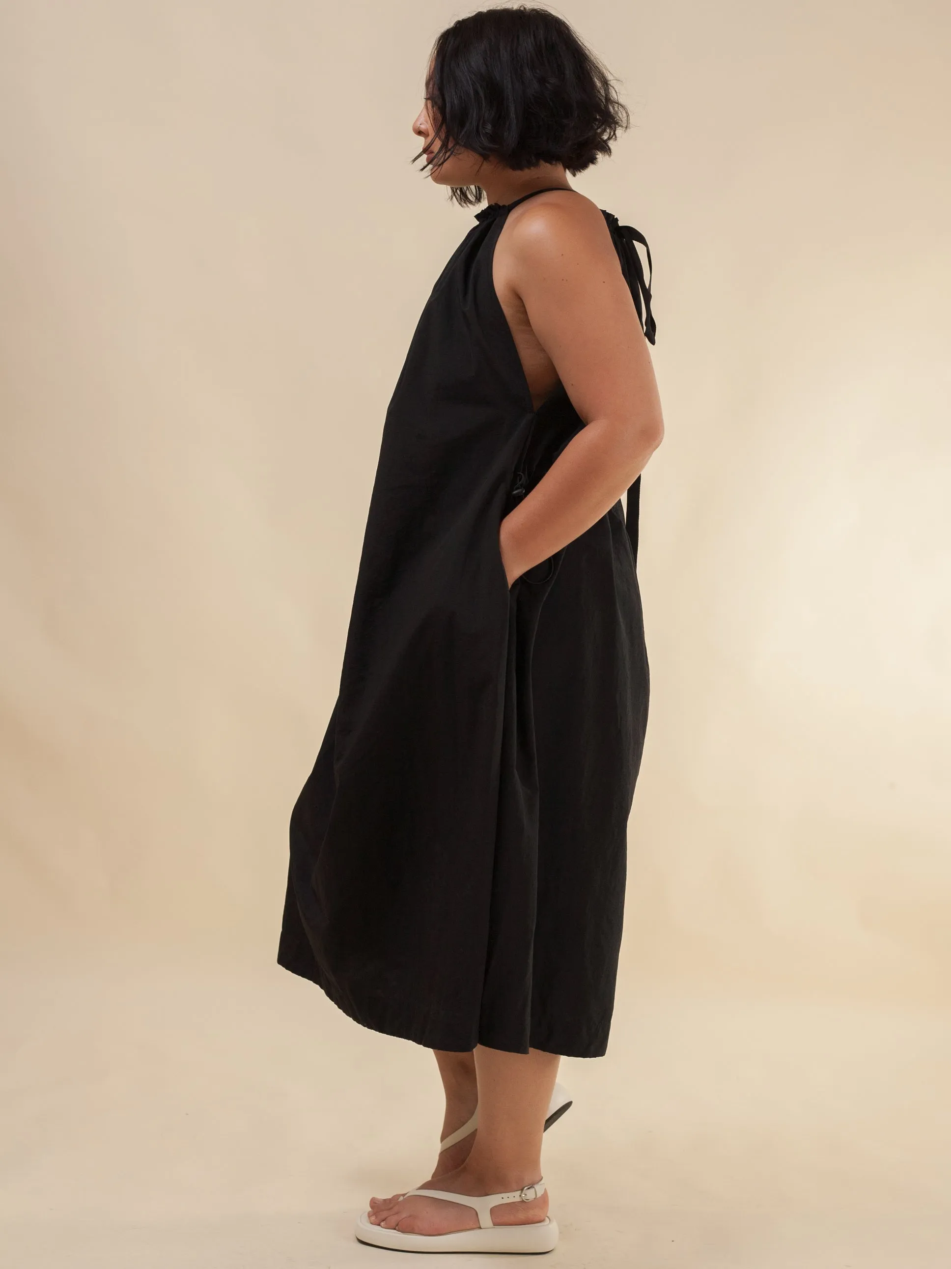 Halter Dress Tech (Black)