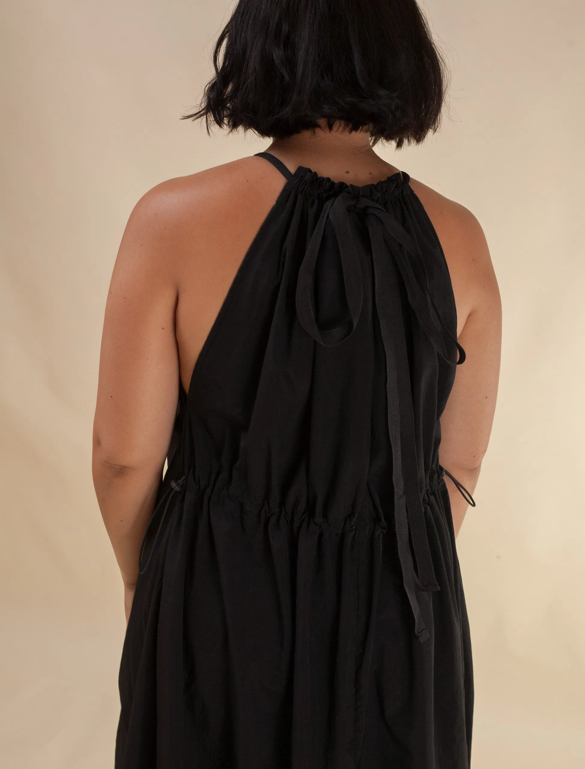 Halter Dress Tech (Black)