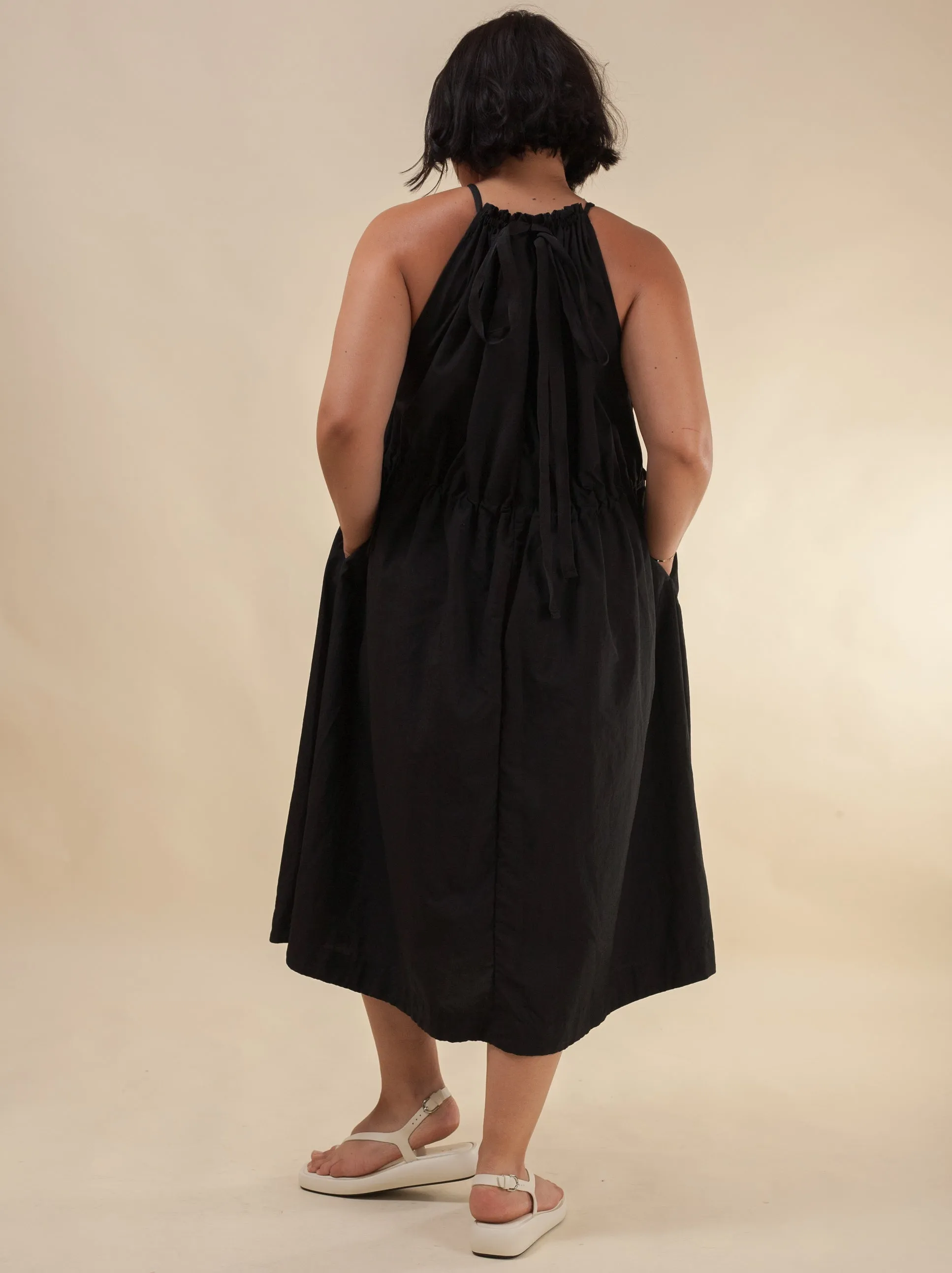 Halter Dress Tech (Black)