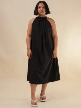 Halter Dress Tech (Black)