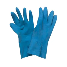 Hand Care Silverlined Blue Rubber Cleaning Gloves