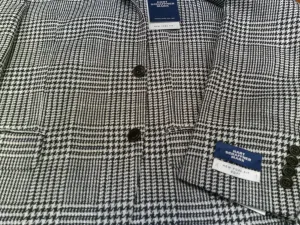 Hart Schaffner Marx Black/White Plaid Jacket